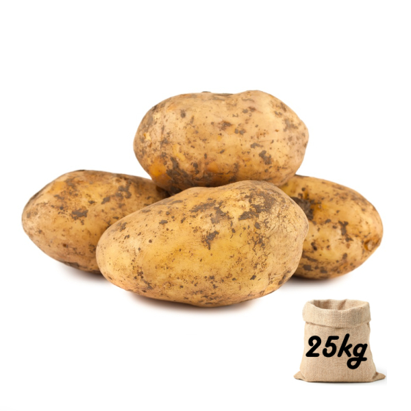 Potatoes White Unwashed - (25Kg Sack)